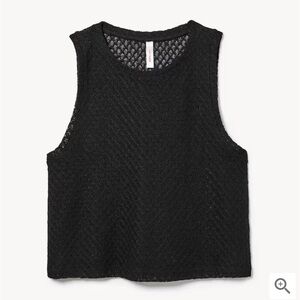 Joe Fresh Black Crochet Cover-Up Tank